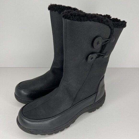 Weatherproof Cold Weather Boots Womens Size 9 Dual Button Side Zipper Closure - Picture 1 of 9